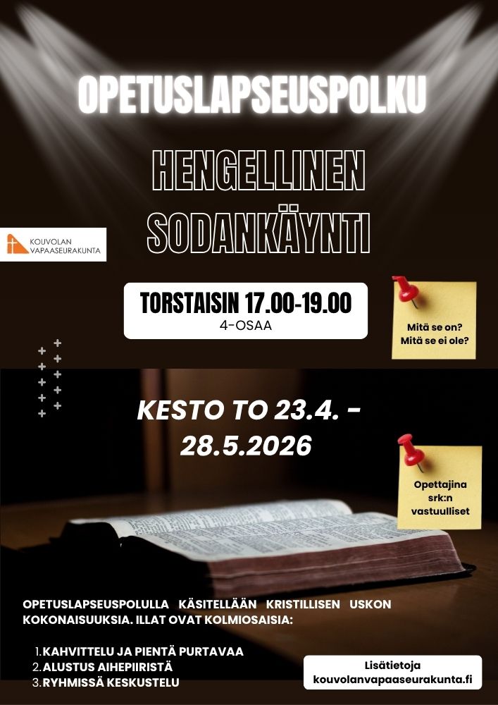 Hengellinen sodankäynti 4.osaa – Opetuslapseus polku